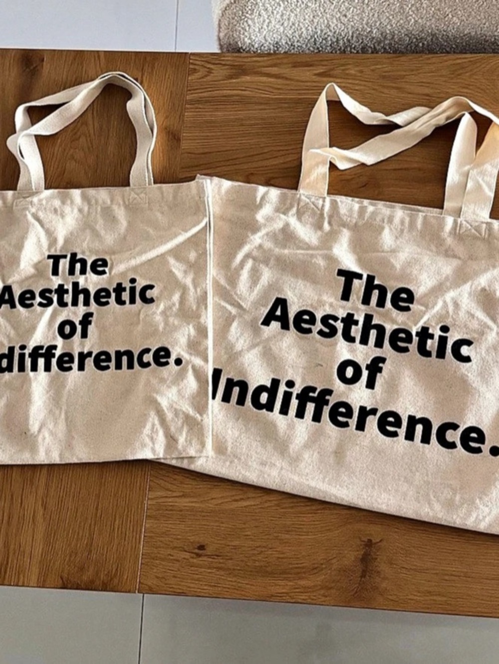 Gallery Dept. The Aesthetic of Indifference Canvas Tote Bag. Set
